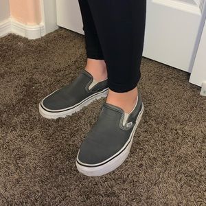 Gray Slip-On Vans!